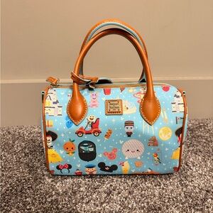 Dooney & Bourke Light Blue Cartoon Print Satchel